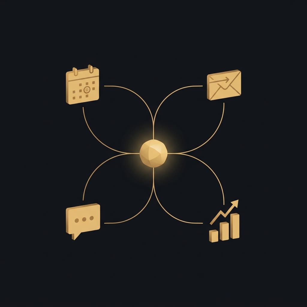 An AI agent orchestrating scheduling, email, conversations, and analytics on Chuhching
